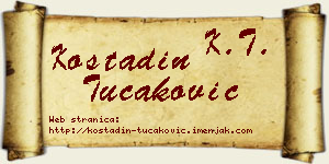 Kostadin Tucaković vizit kartica